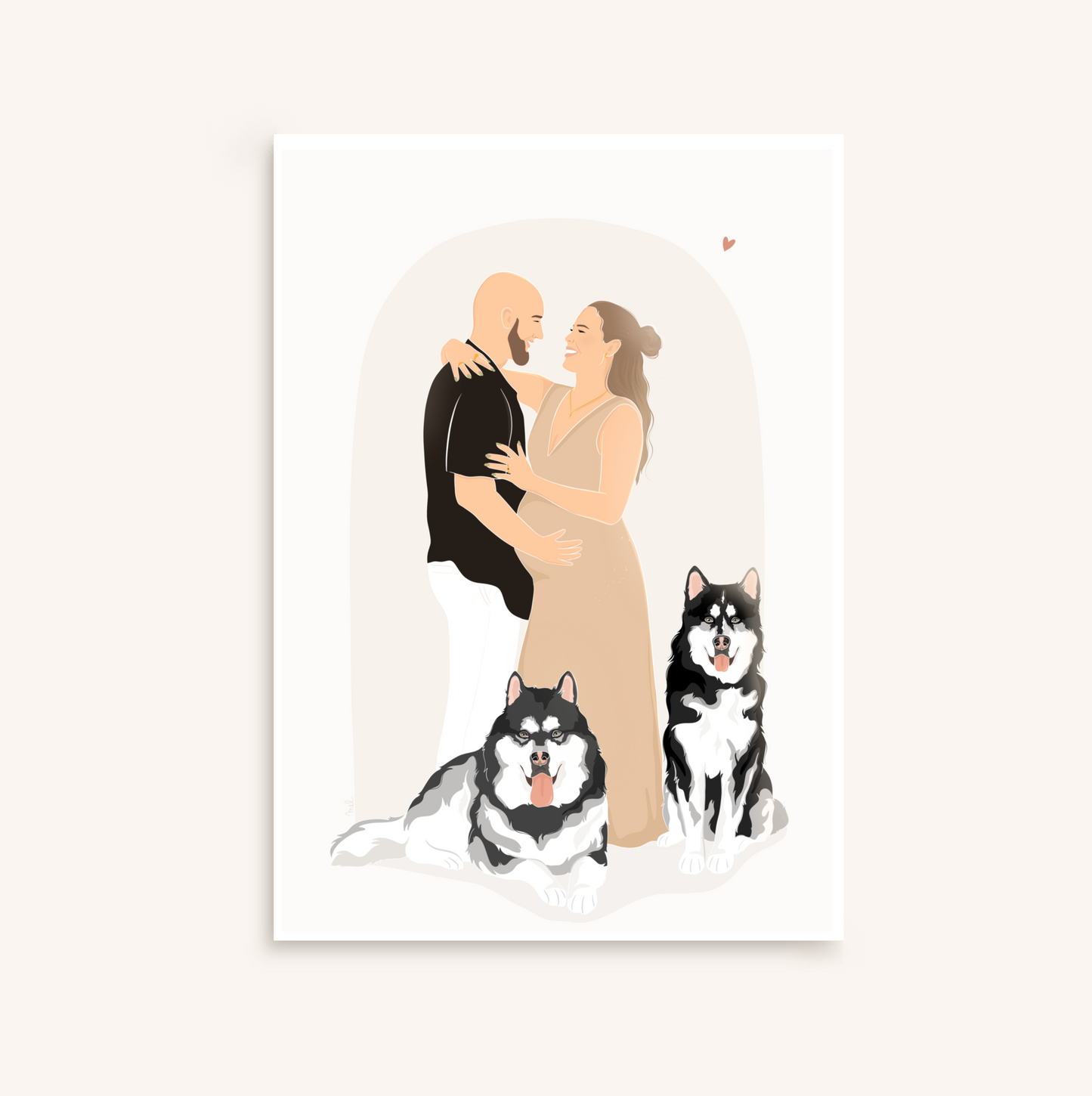 Illustration personnalisée minimaliste détaillée