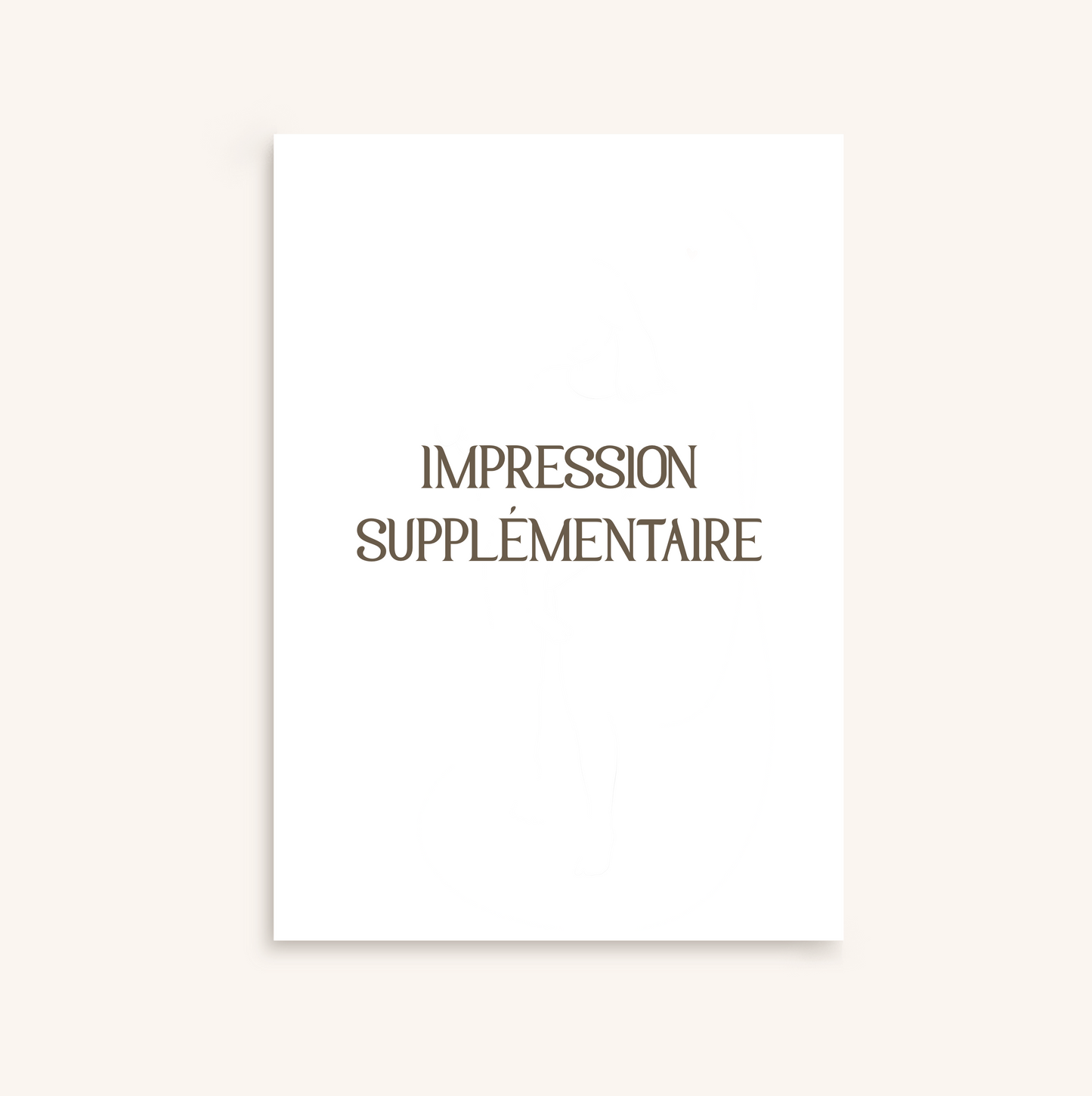 IMPRESSION SUPPLEMENTAIRE