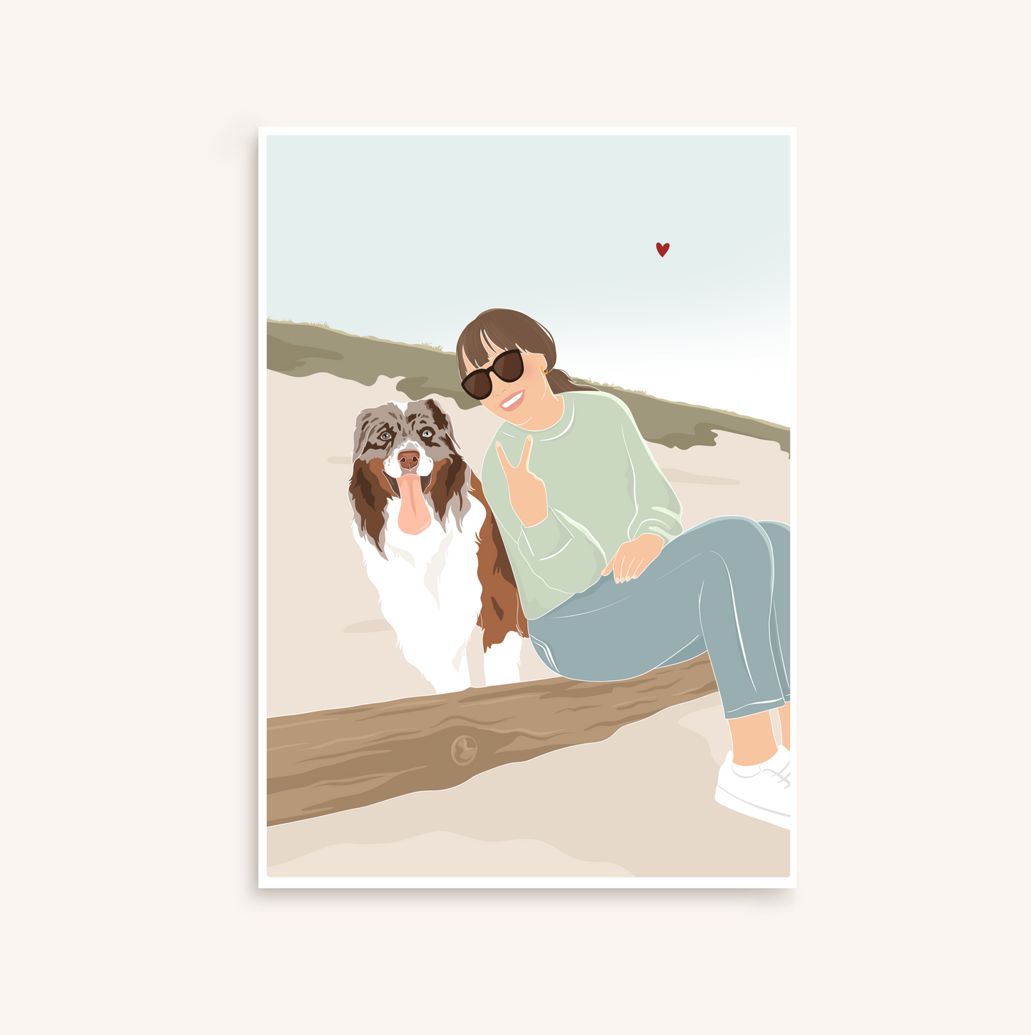 Illustration personnalisée minimaliste détaillée