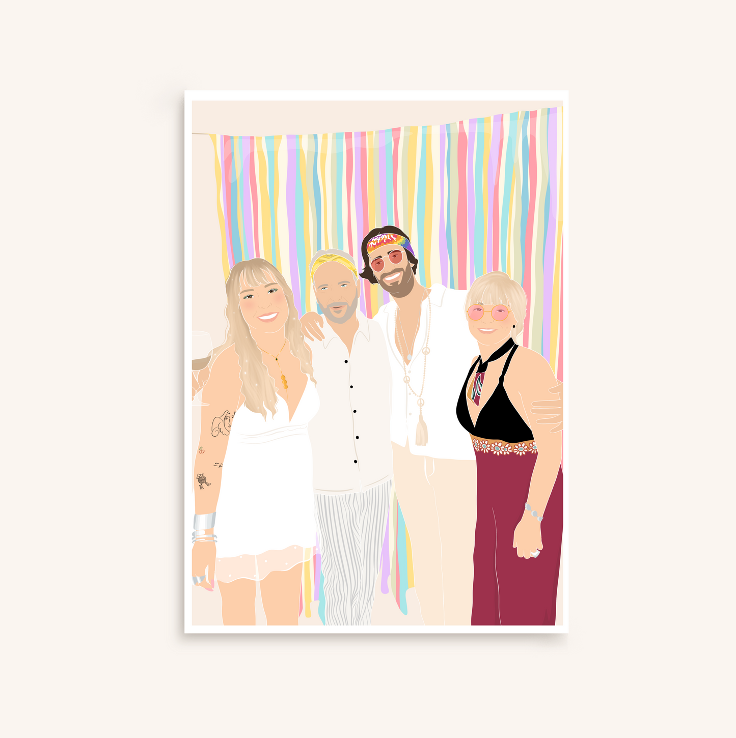 Illustration personnalisée minimaliste détaillée