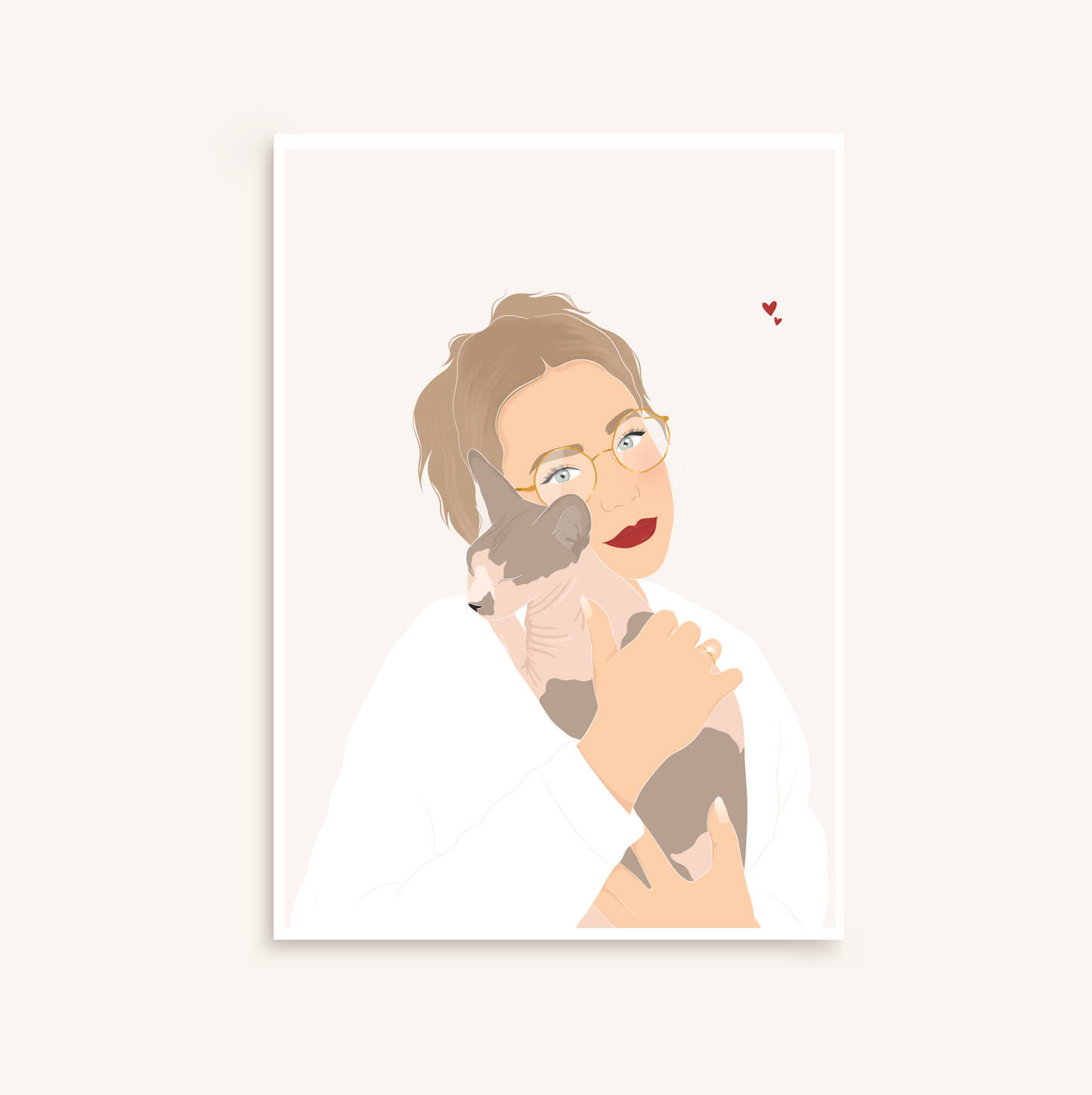 Illustration personnalisée minimaliste détaillée