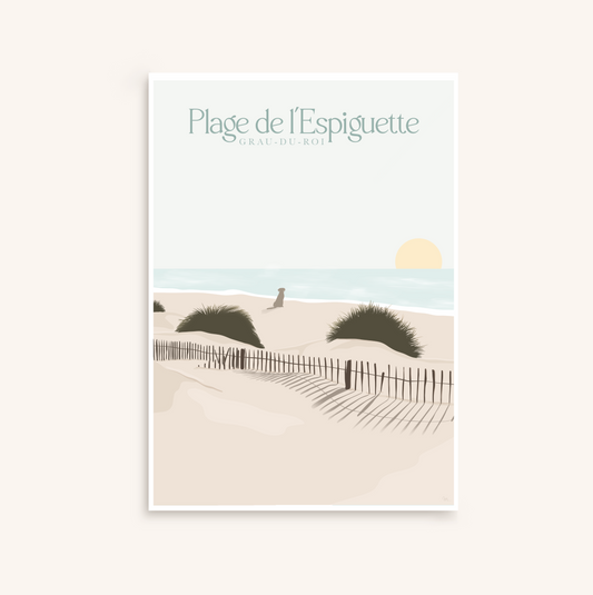 Affiche Plage de l’Espiguette, Grau-du-Roi
